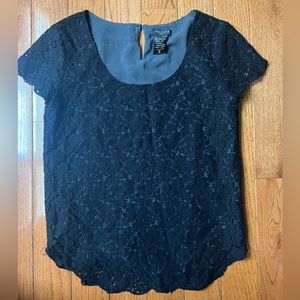 Talula Betsy black lace top size Small